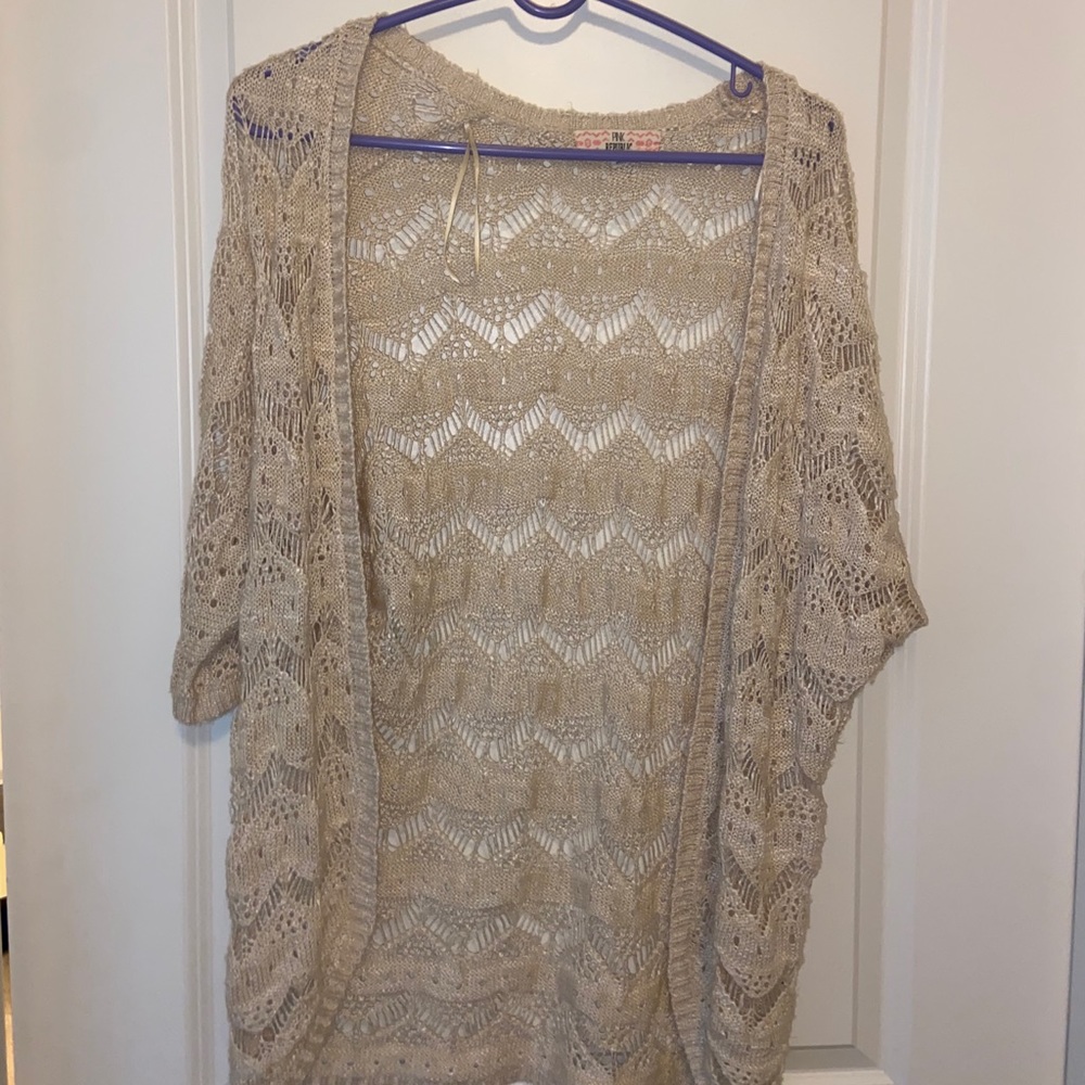 Tan knitted cardigan